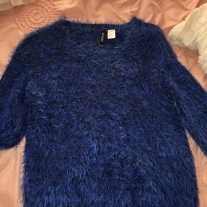 Fuzzy Blue Sweater